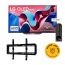 شاشة تلفزيون ال جي 55 بوصة سمارت OLED ايفو، بدقة 4K UHD، بريسيفر داخلي - OLED55CS4VA، مع حامل حائط  للتلفزيونات من اي تي اي مقاس (26:55) بوصة، اسود- TX40 (شامل خدمة التركيب)