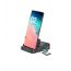 شاحن موبايل USB فئة C سلكي ومحول، اسود - HC-15