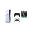 Sony PlayStation 5 Slim Disc Edition, 1TB SSD, with 2 Wireless Controllers, White and Black  and FC 24- White