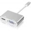 محول 2 في 1 USB فئة C الى VGA وHDMI - فضي