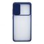 Stratg Back Cover with Camera Slider for Xiaomi Redmi 9T - Transparent and Dark Blue