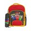 Gharibo Bags School Backpack With Pencil Case For Girls, Powerpuff Girls Pattern - Red and Yellow