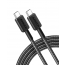كابل انكر 322 بموصل USB فئة C الى USB فئة C، طوله 6 قدم، اسود - A81F6H11