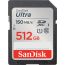بطاقة ذاكرة SDXC سانديسك الترا، 512 جيجا،، اسود - SDSDUNC-512G-GN6IN