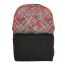 Gharibo Bags School Backpack for Kids, Cross Lines Pattern - Red and Black