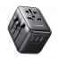 Joyroom Universal Travel Adapter, 65 Watt, AC and 5 USB Ports, Black - JR-TCW02