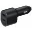 SAMSUNG Super Fast Dual Car Charger EP-L5300XBEGWW (45W+15W) Two Ports with cable type c 5A Unpacking- Black