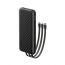 Oraimo Slice Link Power Bank, 10000 mAh, 3 Built-in Cables and 1 Port, Black - OPB-P5101