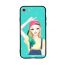 Cute Girl With Cap Saying Yo Printed Back Cover for Apple iPhone 8