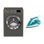 Beko Front Load Inverter Washing Machine, 7 Kg, Grey - WTV 7512 XMCI2, with Steam Iron, 2200 Watt - SIM 3122 T