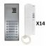 Auta Outdoor Intercom, 14 Lines, Silver and White - 749714