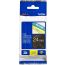 Brother Label Tape, 24mm x 8 Meters, Gold on Black - TZe-354