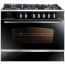 Unionaire Gas Cooker, 5 Burners, Black- C6090SSDC511IDSC-S
