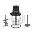 Black And White Chopper with Garlic Peeler, 3 Liters, 800 Watt, Transparent and Black- CHY729G