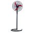 Fresh Shabah Stand Fan with Remote Control, 18 Inch, Black and Red