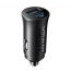 Anker Car Charger, 30 Watt, USB and USB-C Ports, Black - A2741H11