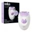 Braun Silk-Epil 3 Wet and Dry Epilator for Women, White and Purple- SE 3000