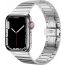 Miimall Strap Compatible for Apple Watch, Solid Stainless Steel Adjustable Link Band With Butterfly Metal Clasp Replacement Bracelet for iWatch SE Series 8/7/6/5/4/3/2/1