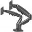 Dual Arm Holder for 17 to 25 Inch Monitors, Black - SH F160