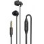 Remax In Ear Wired Earphone With Microphone, Black - RM-208