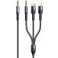 USAMS US-SJ556 3IN1 3.5mm+Type-C+Lightning to 3.5mm Audio Cable 1.2M