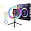 Ring Light with Tripod Stand, 10 Inch - Black