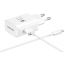 شاحن سامسونج مع كابل USB-C، ابيض - EP-TA300CWEG