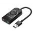 محول صوت ستريو خارجي USB يوجرين، 15 سم، اسود - 40964