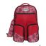 Gharibo Bags School Backpack With Pencil Case for Girls, Motifs Pattern - Red