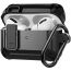 Mobilic Airpods Pro Case Cover, [Secure Lock] Armor Case for Airpod Pros Rugged Cool Protective Case Cover for Men Full Body Shockproof Case Skin with Carabiner Black