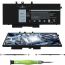 Laptop Battery Replacement for Dell Laptops, 8500mAh - Black