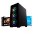 كيسة العاب ريدراجون GC-618 بماذر بورد جيجابايت H610M H DDR4، معالج انتل كور i3-12100F، هارد داخلي SSD ليكسار LNS100 سعة 128جيجا، رام 8 جيجا، كارت شاشة باليت GTX 1650 جيمينج برو سعة 4 جيجا GDDR6، اتوم 600 وات، دوس - اسود