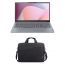 Lenovo IdeaPad Slim 3 15ABR8 Laptop, AMD Ryzen 7 7730U, 512GB SSD, 8GB RAM, 15.6 Inch, FHD Display, Integrated AMD Radeon Graphics, Windows 11 - Arctic Grey with Casual Toploader Handbag for 15.6 Inch Laptops, Black - T210