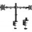 Aluminum Dual Arm Holder for 13 to 32 Inch Monitors - Black