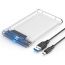 Eaget External Hard Drive Enclosure for HDD, SSD, 2.5 Inch, Transparent - YJ-HE66