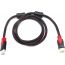 كابل HDMI الي HDMI، طوله 1.5 متر - اسود واحمر