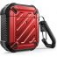 SUPCASE Unicorn Beetle Pro Series Case Designed for Airpods 1 & 2, Full-Body Rugged Protective Case with Carabiner for Apple Airpods 1st & 2nd (Red)