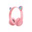 Cat wired and Wireless Over Ear Headphones, Pink - P47M