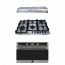 Purity Gas Built-in Hob, 90cm, 6 Burners, Stainless Steel - HPT904S, with PIATTA Island Hood, 90 CM, and Built-in Gas Oven with Grill, 98 Liters - OPT901GXD