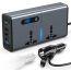 FOKKAH Car Power Strip, 4 USB Ports, 2 Power Ports, 200W, 0.7M, Dark Grey - 7612S