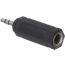 2.5mm Mono Plug Male to 3.5mm Female Headphone Adapter- Black