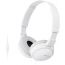 Sony On Ear Wired Headphones With Microphone, White - MDR-ZX110AP
