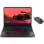Lenovo IdeaPad Gaming 3 82K200QGAX Laptop, AMD Ryzen 5 5600H, 15.6 Inch,  512GB SSD, 16GB RAM, NVIDIA RTX 3060 6GB GDDR6 Graphics, Dos, Black, with Gaming RGB Mouse