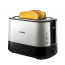 Philips Viva Collection Toaster, 2 Slices, 1000 Watt, Black and Silver - Hd2637-91