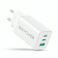 RAVPower Wall Charger, 65 Watt, 3 USB Ports, White - RP-PC172