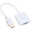 كابل محول بكابل صوت 3.5 ملم HDMI ذكر الي VGA انثي - ابيض
