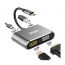 Bnoeo USB C to VGA HDMI Adapter, Black - UO-M001