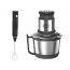Sokany Mini Chopper and Blender with Steel Body, 800 Watt, 3 Liter, Silver and Black -SK-7027, Rechargable Milk Frother, Black- sk-201a