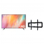 شاشة تلفزيون سمارت سامسونج 50 بوصة LED، بدقة 4K UHD، بريسيفر داخلي، اسود - 50CU7000 مع حامل شاشة تلفزيون أي تي اى، 26:55 بوصة، اسود - TX40