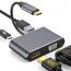 موزع USB 4 في 1، مع 4K HDMI - اسود